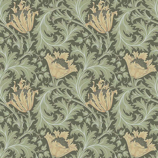 Anemone Wallpaper Wallpaper A-Street Prints Double Roll Moss 