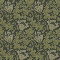 Anemone Wallpaper Wallpaper A-Street Prints Double Roll Dark Green 