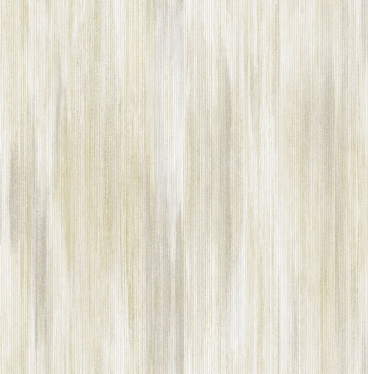 Vertical streaks of beige, cream, and pale gray on the Elysian Ikat Wallpaper by York Wallcoverings create a subtle, textured pattern with a soft, brushed appearance reminiscent of lightly painted or woven fabric.