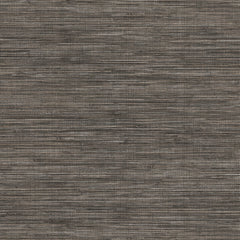 Winn Faux Grasscloth Wallpaper in dark brown with a horizontal woven grasscloth texture.