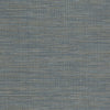 Blue-grey Winn Faux Grasscloth Wallpaper with a horizontal, woven texture.