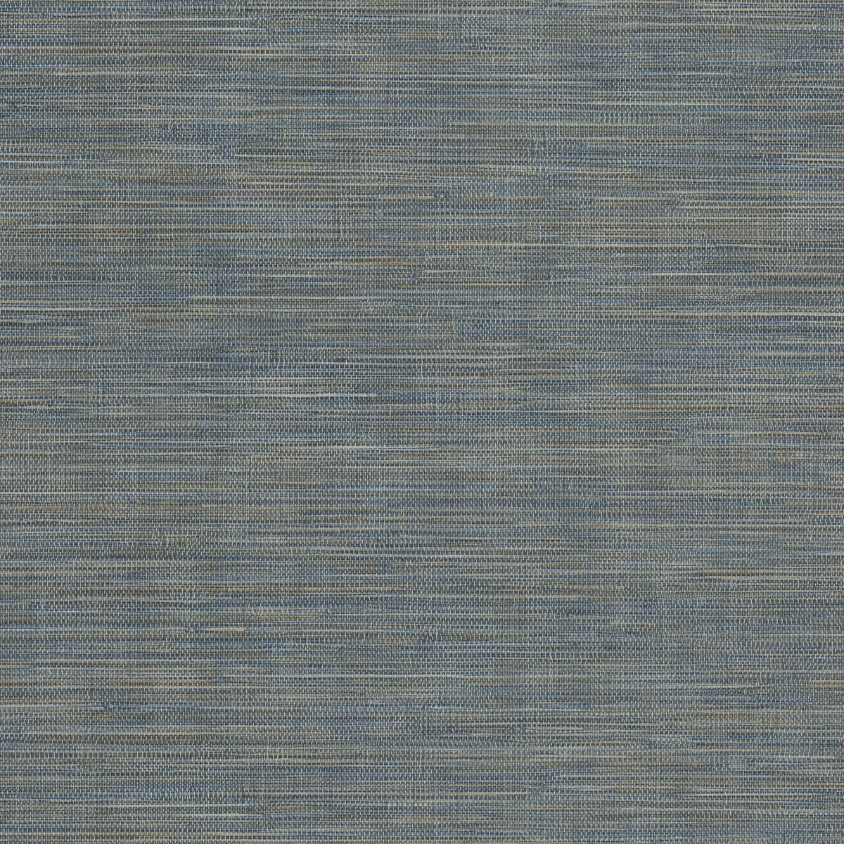 Blue-grey Winn Faux Grasscloth Wallpaper with a horizontal, woven texture.
