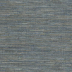 Blue-grey Winn Faux Grasscloth Wallpaper with a horizontal, woven texture.