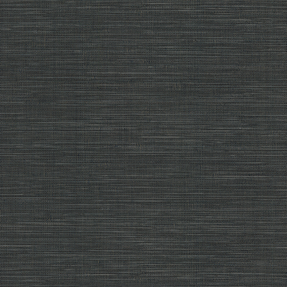 Winn Faux Grasscloth Wallpaper featuring a dark charcoal gray color and a textured, woven grasscloth pattern.