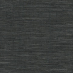 Winn Faux Grasscloth Wallpaper featuring a dark charcoal gray color and a textured, woven grasscloth pattern.