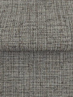Close-up of gray Clarkson Woven Wallpaper featuring a textured, woven crosshatch pattern.