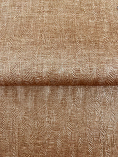 Bryson Feathered Texture Wallpaper in tan with a repeating chevron-like feathered texture.