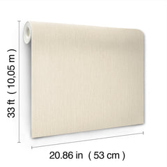The Chesapeake Elijah Texture Wallpaper by York Wallcoverings is displayed upright. Its dimensions are labeled: 33 ft (10.05 m) in length and 20.86 in (53 cm) in width.