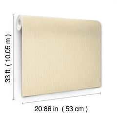 The Chesapeake Elijah Texture Wallpaper by York Wallcoverings comes in a beige color and is available in rolls measuring 33 ft (10.05 m) long and 20.86 in (53 cm) wide.