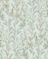 Bring a soft, vintage, and nature-inspired touch to your space with the Chesapeake Laverne Wildflowers Wallpaper from York Wallcoverings. This design features a seamless pattern of delicate wildflowers and leaves in muted greens, yellows, and purples set against a light pastel background.