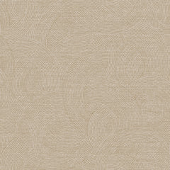 The Chesapeake Harrison Swirling Geometric Wallpaper by York Wallcoverings features a beige textured background adorned with overlapping, curved semicircular lines that form an abstract geometric pattern, creating depth and dynamic movement across the surface.