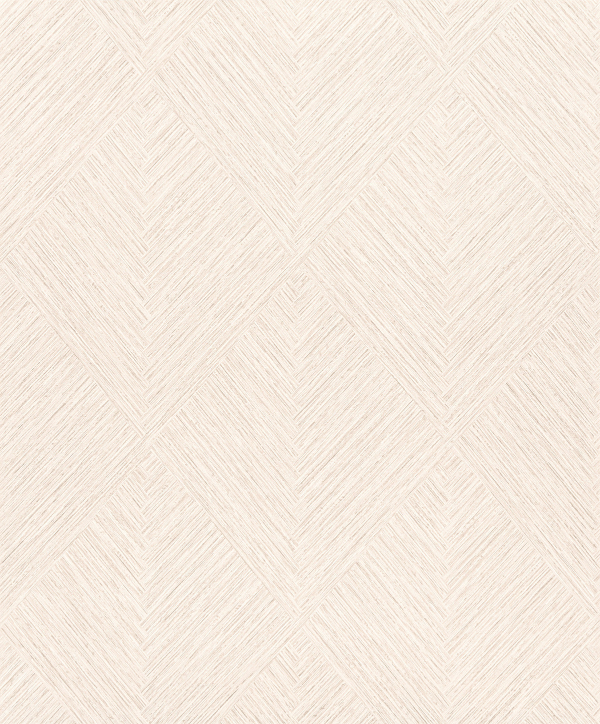 Chesapeake Hollis Textured Diamond Wallpaper by York Wallcoverings features a light beige hue with a subtly textured pattern of diagonal lines forming a geometric chevron and diamond design. This creates an elegant sense of depth and dimension, evoking the look of a woven or fabric-inspired background.