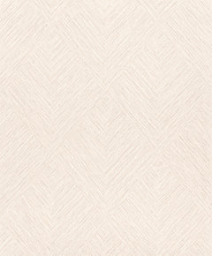 Chesapeake Hollis Textured Diamond Wallpaper by York Wallcoverings features a light beige hue with a subtly textured pattern of diagonal lines forming a geometric chevron and diamond design. This creates an elegant sense of depth and dimension, evoking the look of a woven or fabric-inspired background.