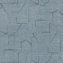 The Lyle Abstract Geometric Wallpaper by York Wallcoverings features a light blue fabric-like texture with irregular, intersecting darker blue lines that create an abstract geometric pattern across the surface, offering a subtle, modern, and textured appearance.