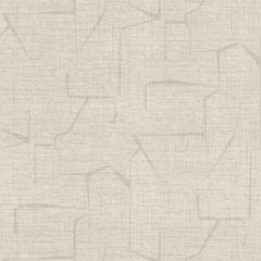 Featuring a light beige textured background, the Lyle Abstract Geometric Wallpaper by York Wallcoverings showcases faint, intersecting thin geometric lines that create an abstract, irregular pattern reminiscent of stitched or drawn lines on fabric.
