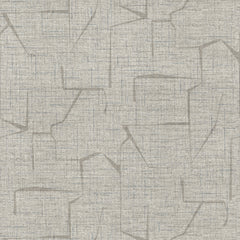Lyle Abstract Geometric Wallpaper by York Wallcoverings features a textured gray surface with a subtle woven pattern, intersected by faint, irregular geometric lines in a slightly darker shade for a modern, abstract look.