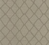 The Tonga Wallpaper by York Wallcoverings features a beige and taupe geometric pattern with interlocking diamond shapes on a textured background, reminiscent of a contemporary rug or wallpaper design.