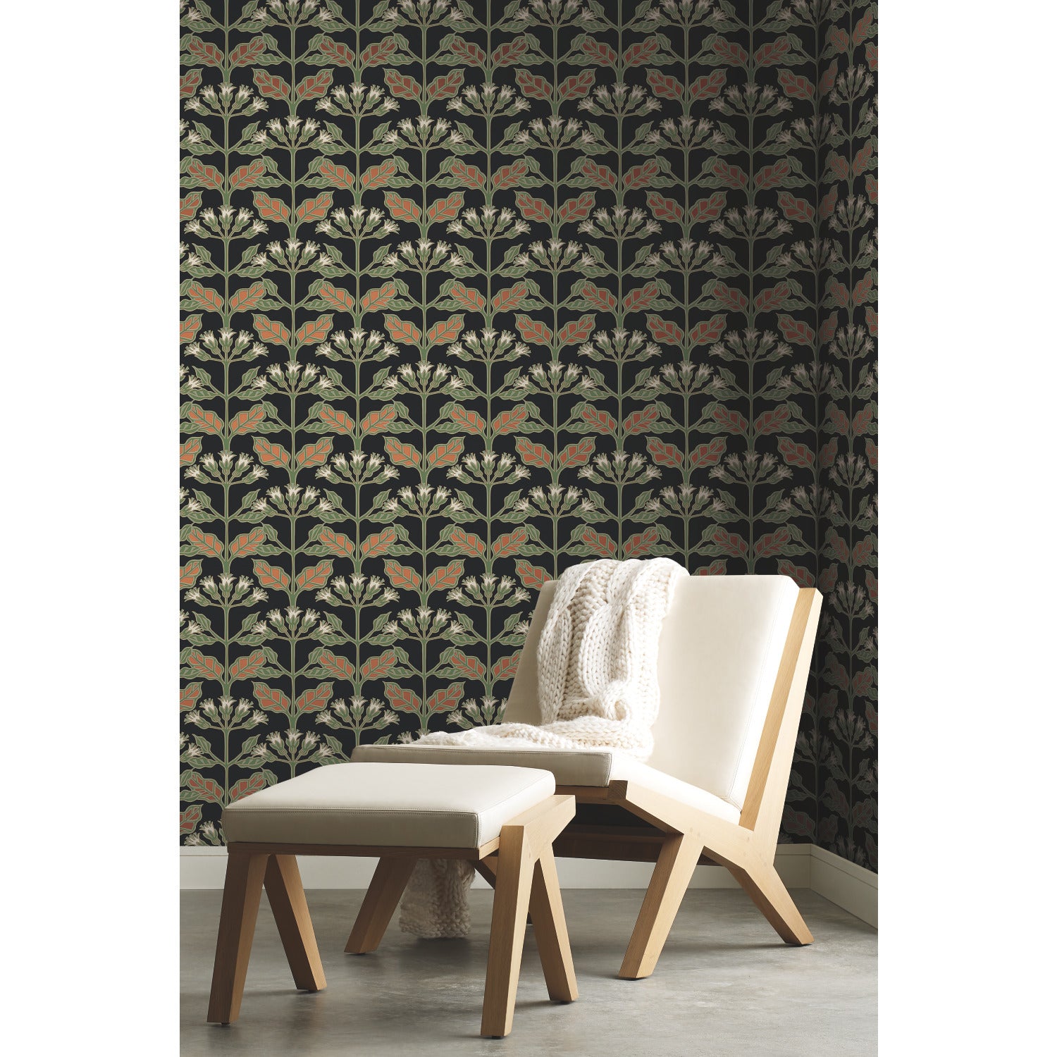 Ronald Redding Tracery Blooms Wallpaper | York Wallcoverings