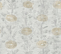 French Marigold Wallpaper Wallpaper Ronald Redding Roll White & Gold