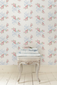 Rosa Beaux Pastel Large Bow Spot Wallpaper Wallpaper A-Street Prints   