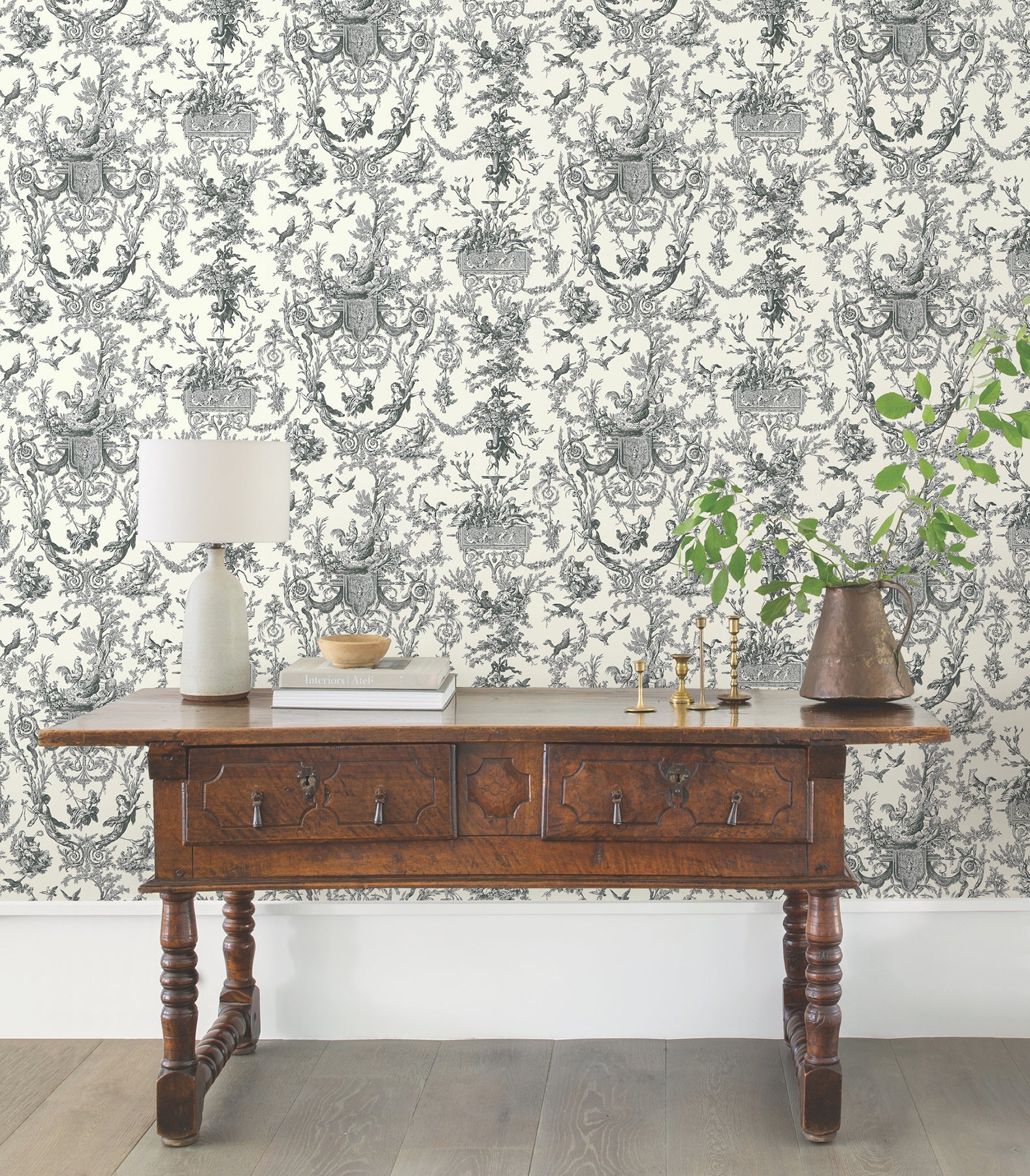 Old World Toile Wallpaper Wallpaper York Wallcoverings   