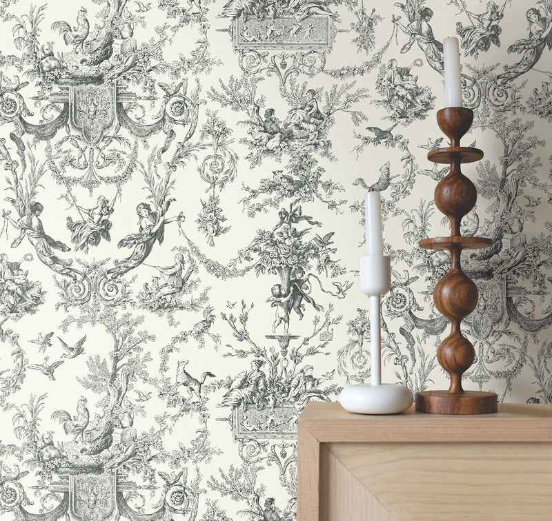 Old World Toile Wallpaper Wallpaper York Wallcoverings   