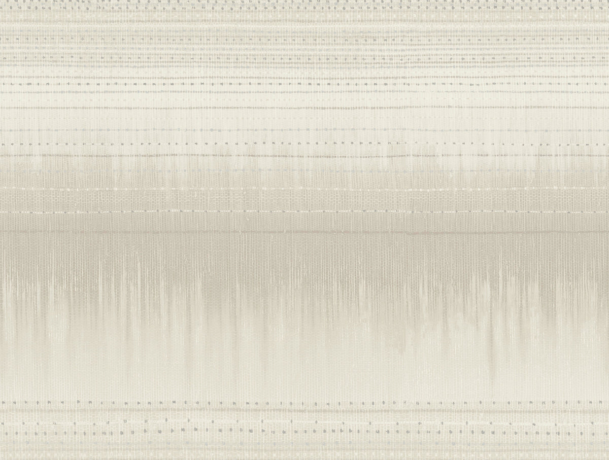 Desert Textile Wallpaper by York Wallcoverings features a textured, abstract background with horizontal lines and soft gradients in beige and off-white tones, evoking the look of woven fabric or a minimalist landscape.