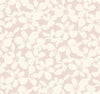 Introducing Free Spirit Wallpaper by York Wallcoverings: This elegant wallcovering features a cream-colored, floral pattern with large, abstract flower shapes overlapping across a light pink background. The seamless design creates a soft and sophisticated atmosphere for any space.