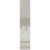 The Henna Wall Mural by York Wallcoverings features a vertical rectangular design with a gradient that transitions from light gray at the top to a slightly darker gray in the center, finishing with an ornate white floral and geometric pattern at the bottom.