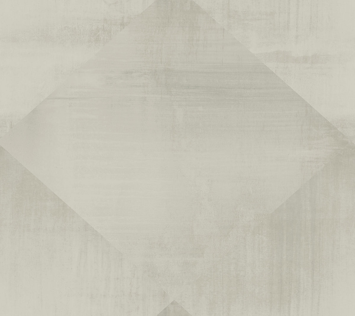 In Clay Wallpaper with a light gray, textured surface featuring a large, centered diamond shape outlined by subtle shifts in tone.