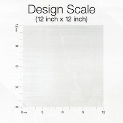 A square swatch of off-white In Clay Wallpaper with a subtle, textured surface shown against a 12-inch scale grid.