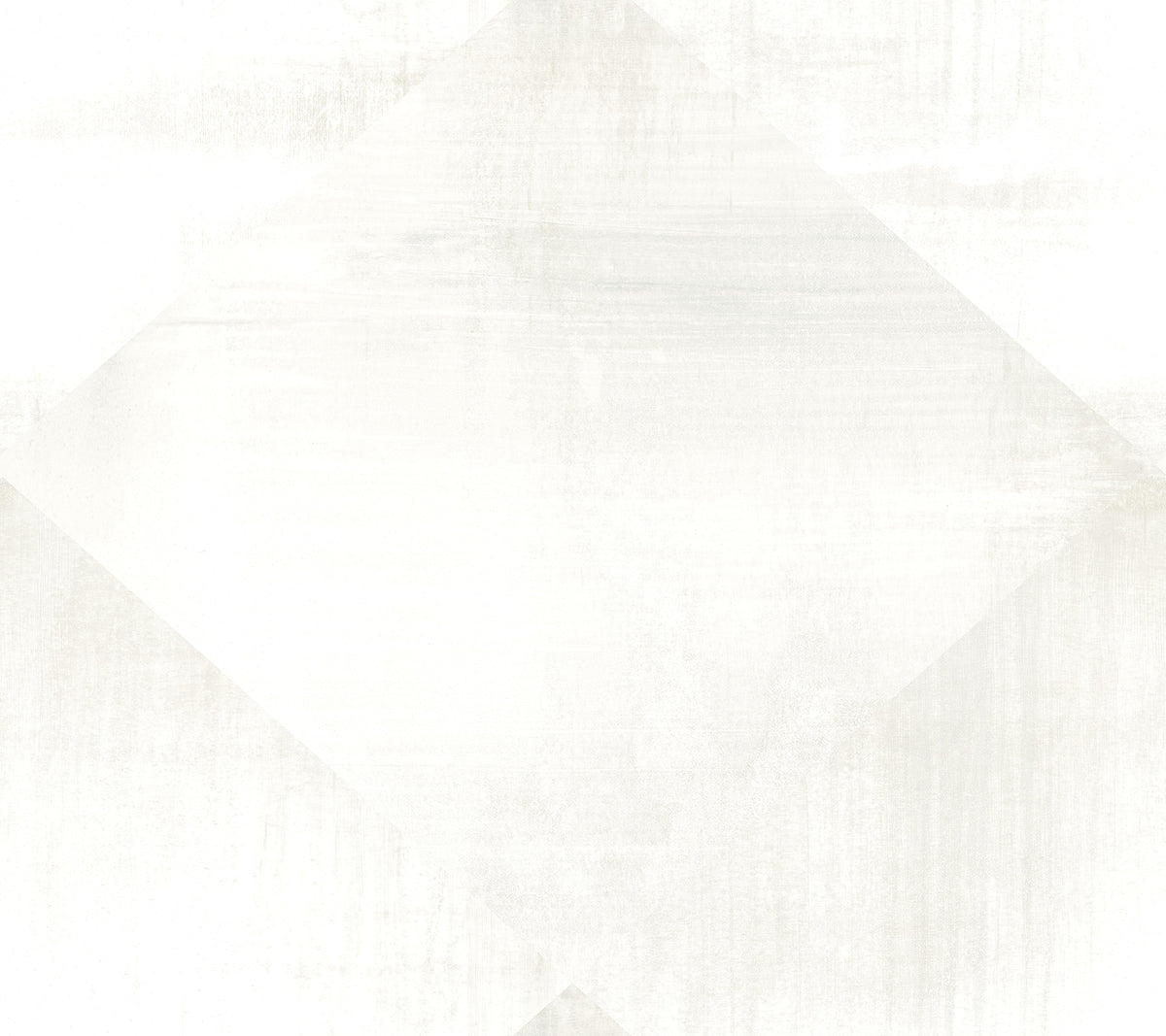 In Clay Wallpaper featuring an off-white, large-scale diamond pattern with a weathered, textured appearance.
