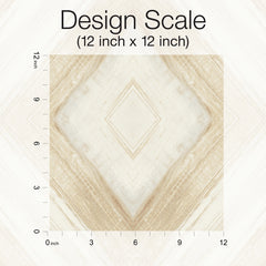 A 12-inch by 12-inch scale sample of Ballad Wallpaper by York Wallcoverings, featuring a beige and cream diamond-shaped pattern with a subtle woodgrain texture.