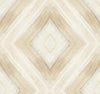 Ballad Wallpaper featuring a diamond pattern formed by diagonal, wood-grain texture in shades of cream and beige.
