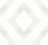 Ballad Wallpaper featuring a white and light grey diamond pattern created by textured, brushstroke-like lines.