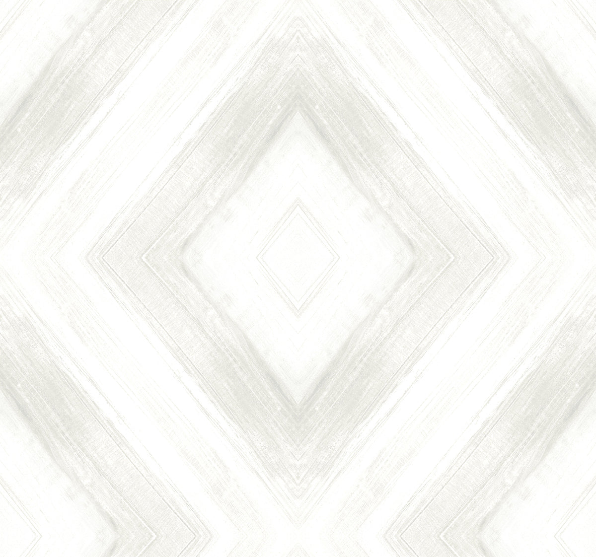 Ballad Wallpaper featuring a white and light grey diamond pattern created by textured, brushstroke-like lines.