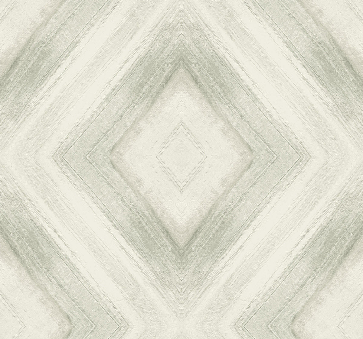 Ballad Wallpaper featuring an off-white background with a repeating diamond pattern created by textured, light grey vertical and diagonal brushstrokes.