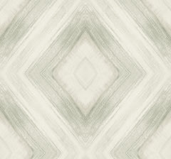 Ballad Wallpaper featuring an off-white background with a repeating diamond pattern created by textured, light grey vertical and diagonal brushstrokes.