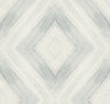 Ballad Wallpaper featuring a geometric diamond pattern formed by soft, gray-toned brushstroke textures on an off-white background.