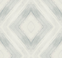 Ballad Wallpaper featuring a geometric diamond pattern formed by soft, gray-toned brushstroke textures on an off-white background.