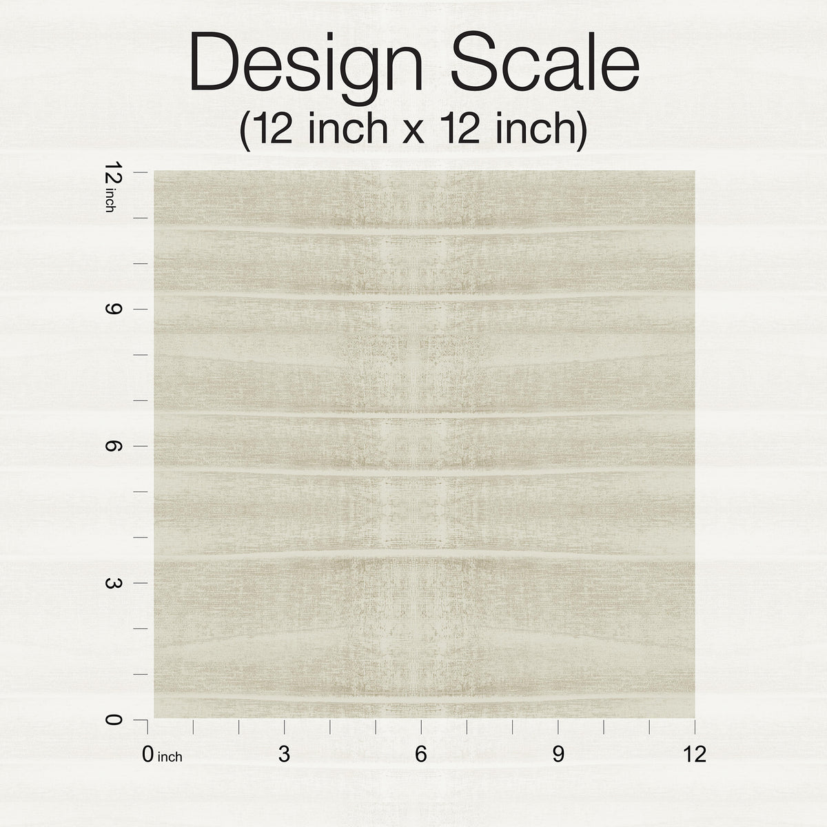 A 12-inch by 12-inch square sample of Grey Stone Wallpaper, featuring a grey stone pattern with horizontal linear texturing.