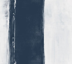 Ink Wash Wallpaper featuring a wide, vertical dark navy band flanked by white textured panels.