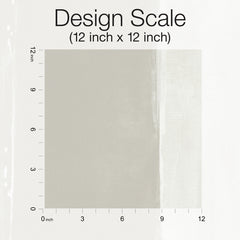 A 12-inch by 12-inch scale illustration of York Wallcoverings Ink Wash Wallpaper, featuring a beige, solid-colored design with a subtle vertical brushstroke texture.