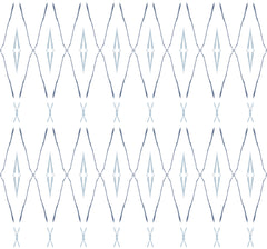 Artifact Silhouettes Wallpaper featuring a repeating pattern of dark and light blue diamond-shaped outlines on a white background.