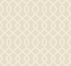Luscious Wallpaper featuring a beige background with a repeating geometric lattice pattern.