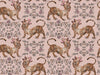 Ferrandi Wallpaper featuring a repeating pattern of stylized tigers and floral motifs on a light pink background.