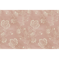 Barbier Wallpaper featuring a repeating pattern of white dashed floral outlines on a dusty rose background.