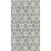 Candice Olson Everlasting Wallpaper featuring a repeating floral pattern of gray, line-drawn petals on a light blue background.