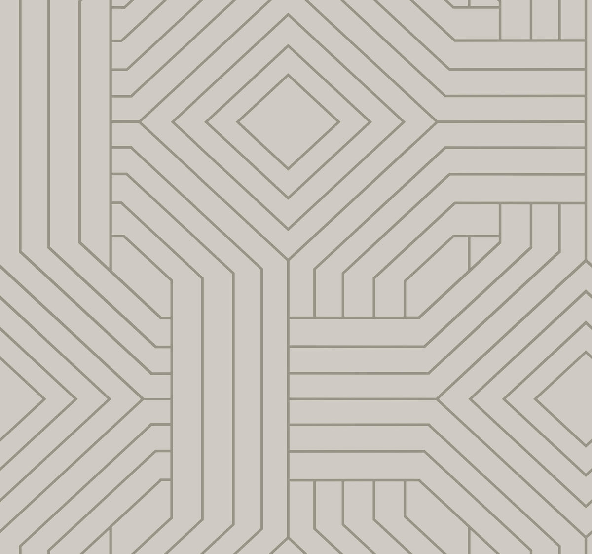 Candice Olson Diverging Diamonds Wallpaper featuring a geometric pattern of overlapping diamonds and parallel lines.