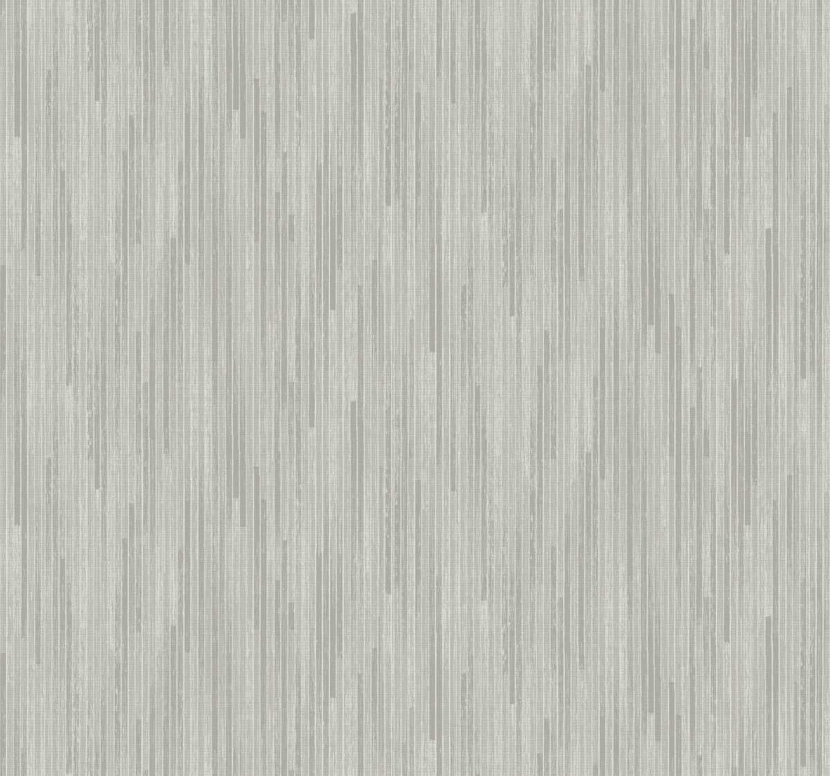 Candice Olson Bargello Wallpaper by York Wallcoverings in light gray, featuring a vertical, textured stripe pattern of varying widths.